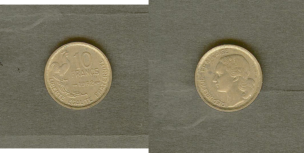10 francs Guiraud 1952 SUP